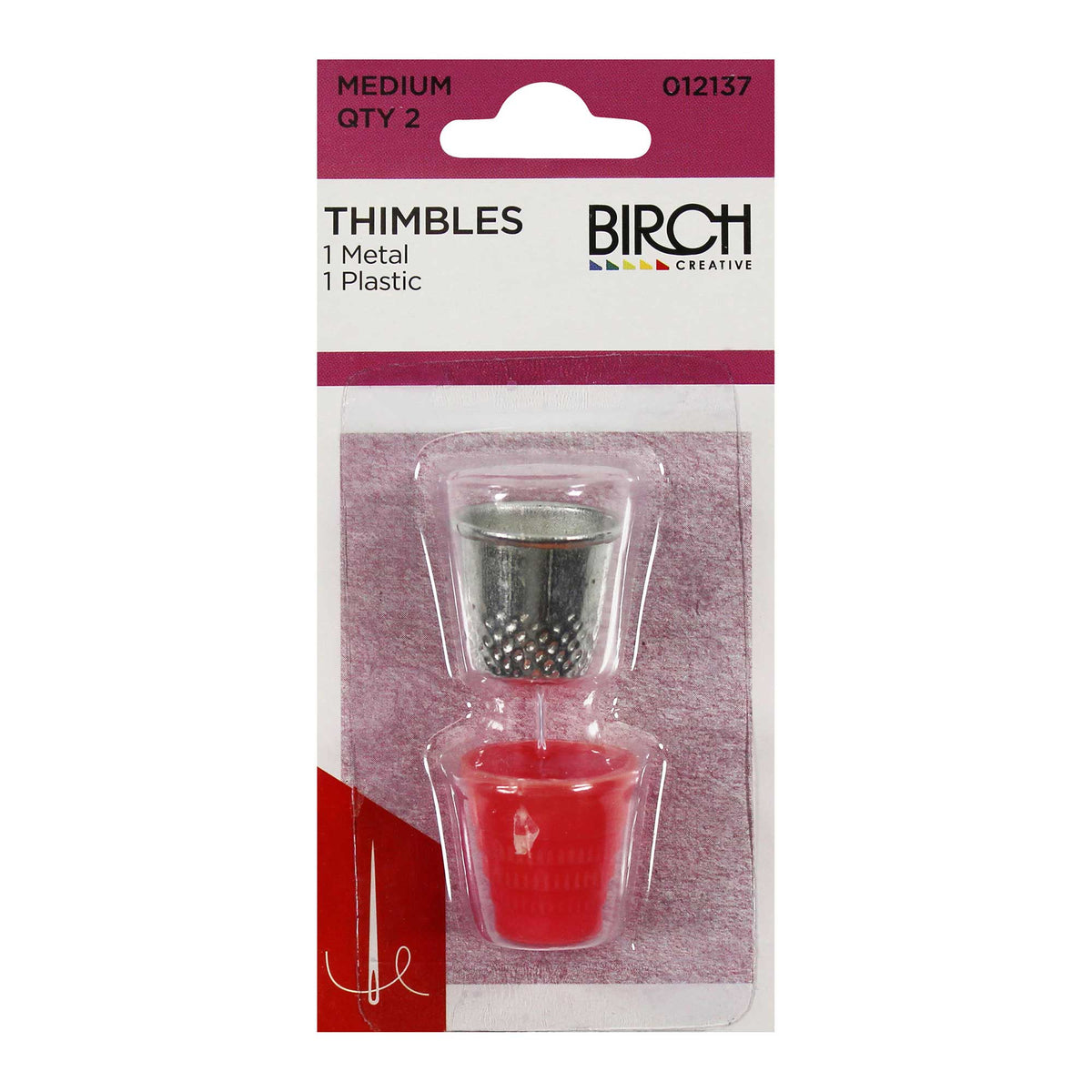 Thimbles - 1x metal, 1x plastic