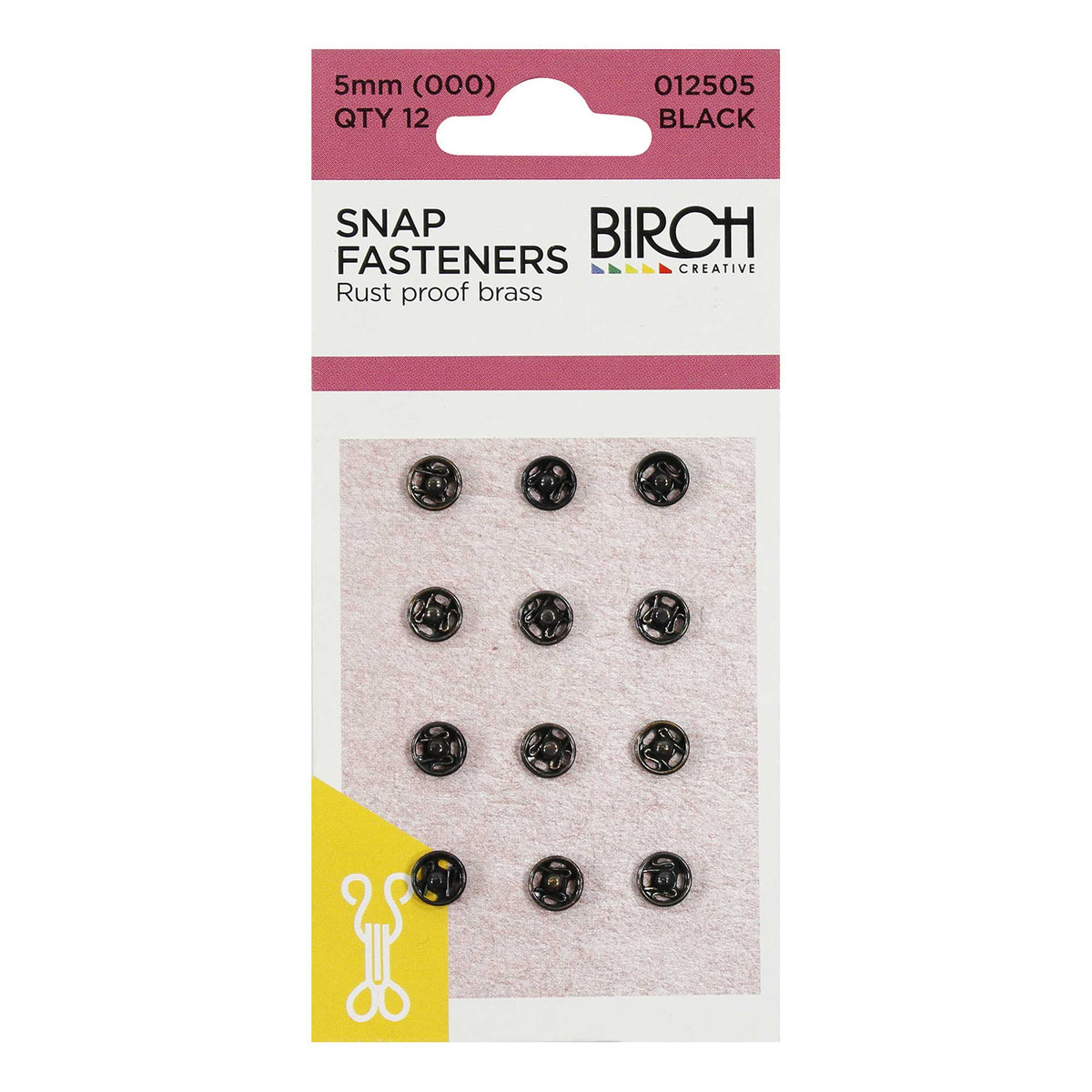 Press Studs Black - 11mm 10pk