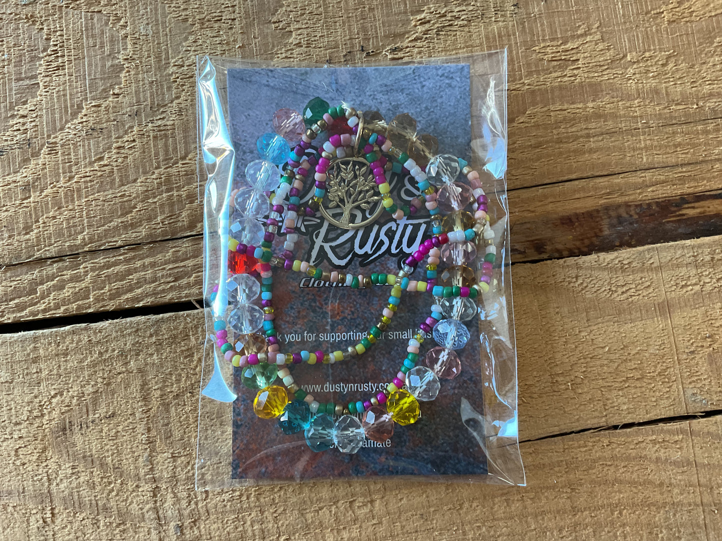 Rainbow Beaded Bracelet Set