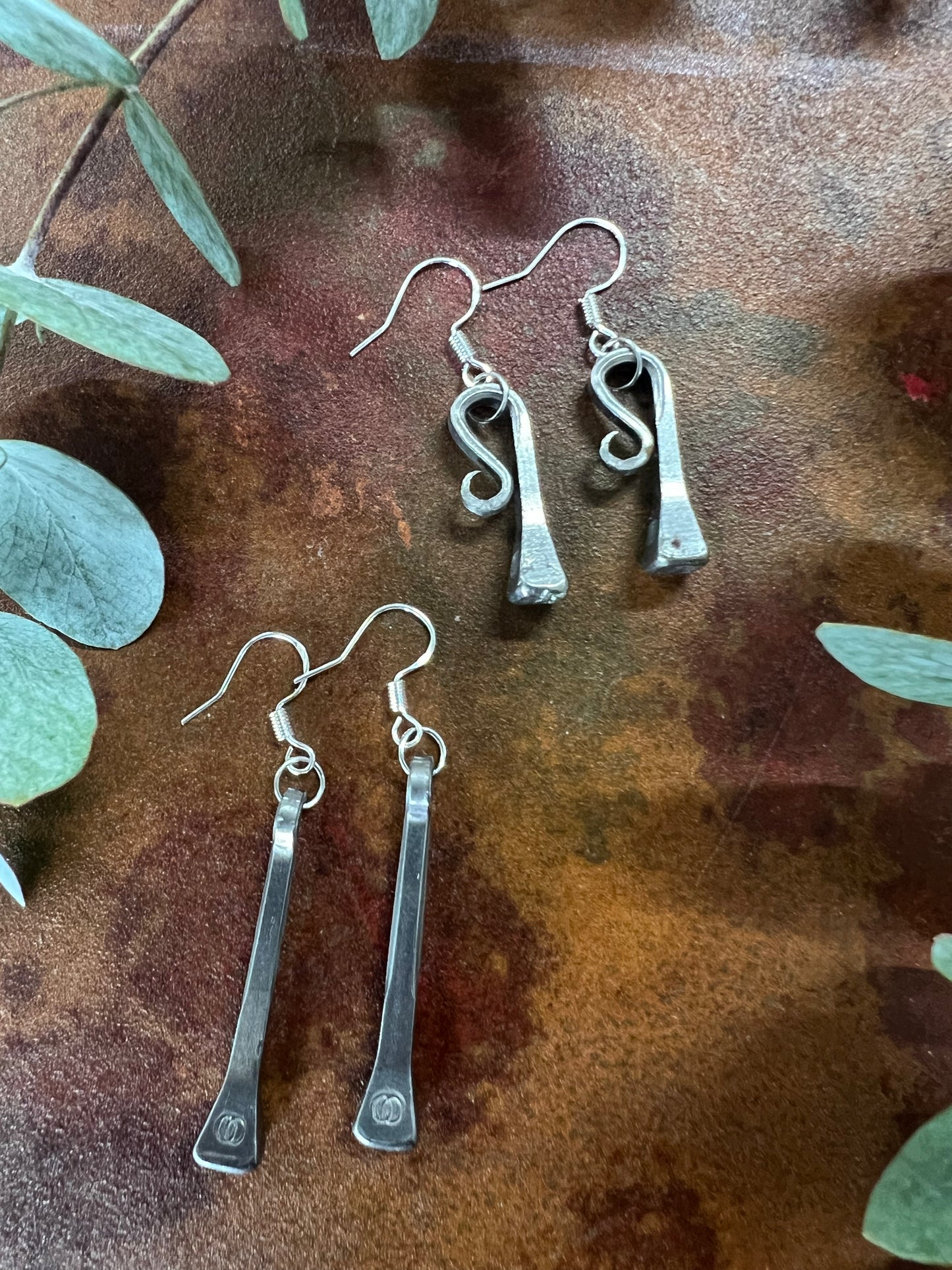 Horse Shoe Nail Earrings - Small