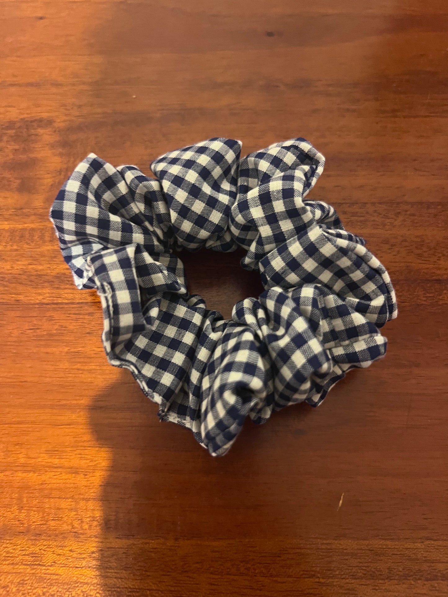Black Check Scrunchie