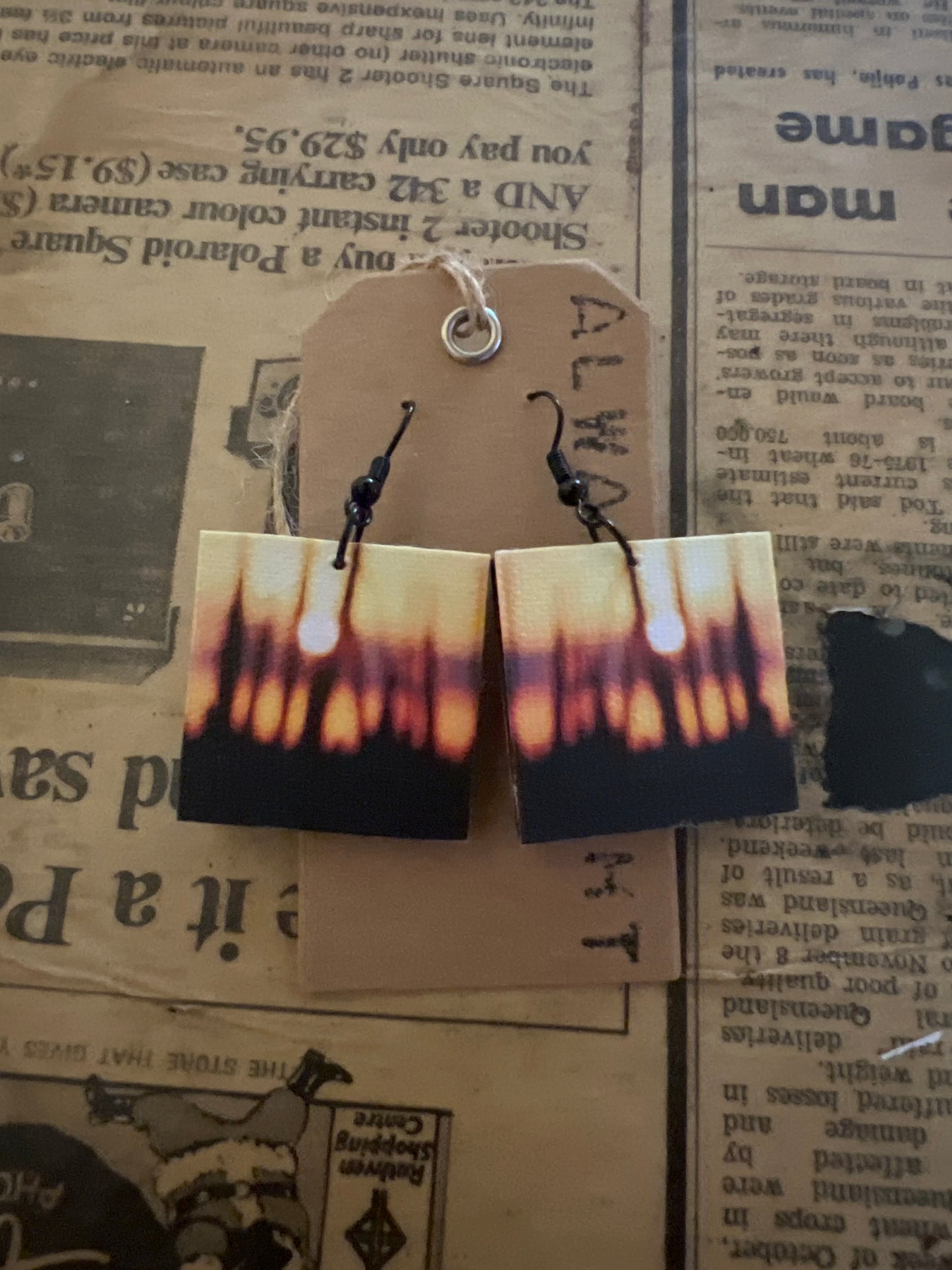 Grass Sunset Earrings (3x3cm)