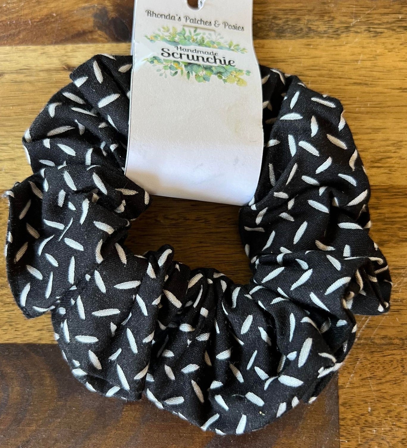 Black Checkerplate Scrunchie