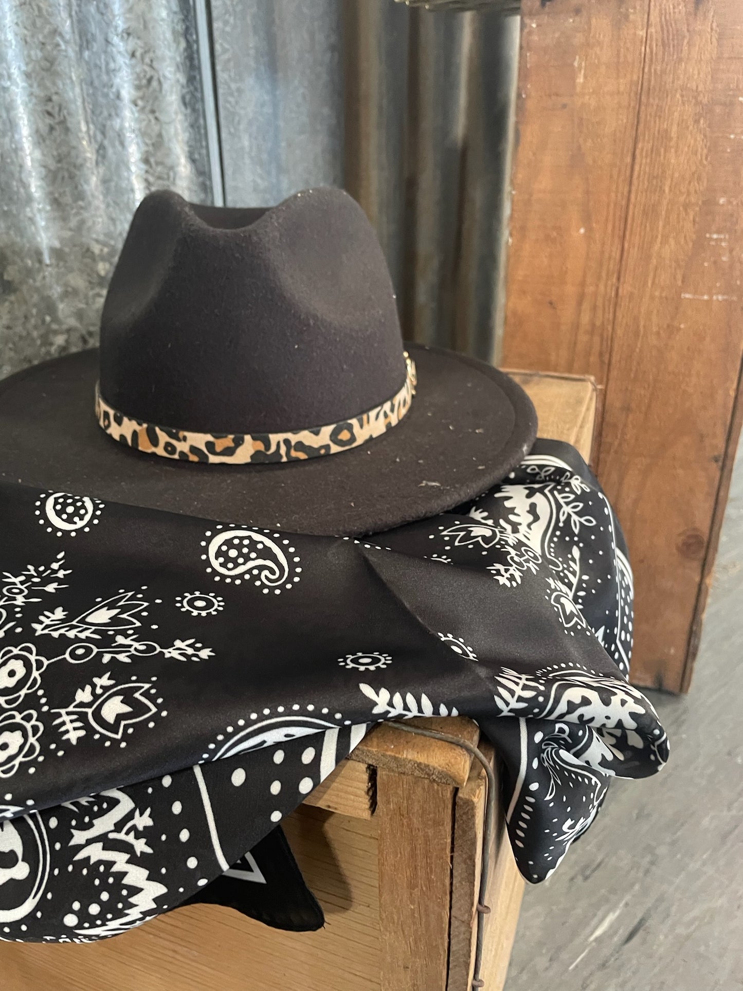 Black & White Paisley Wild Rag