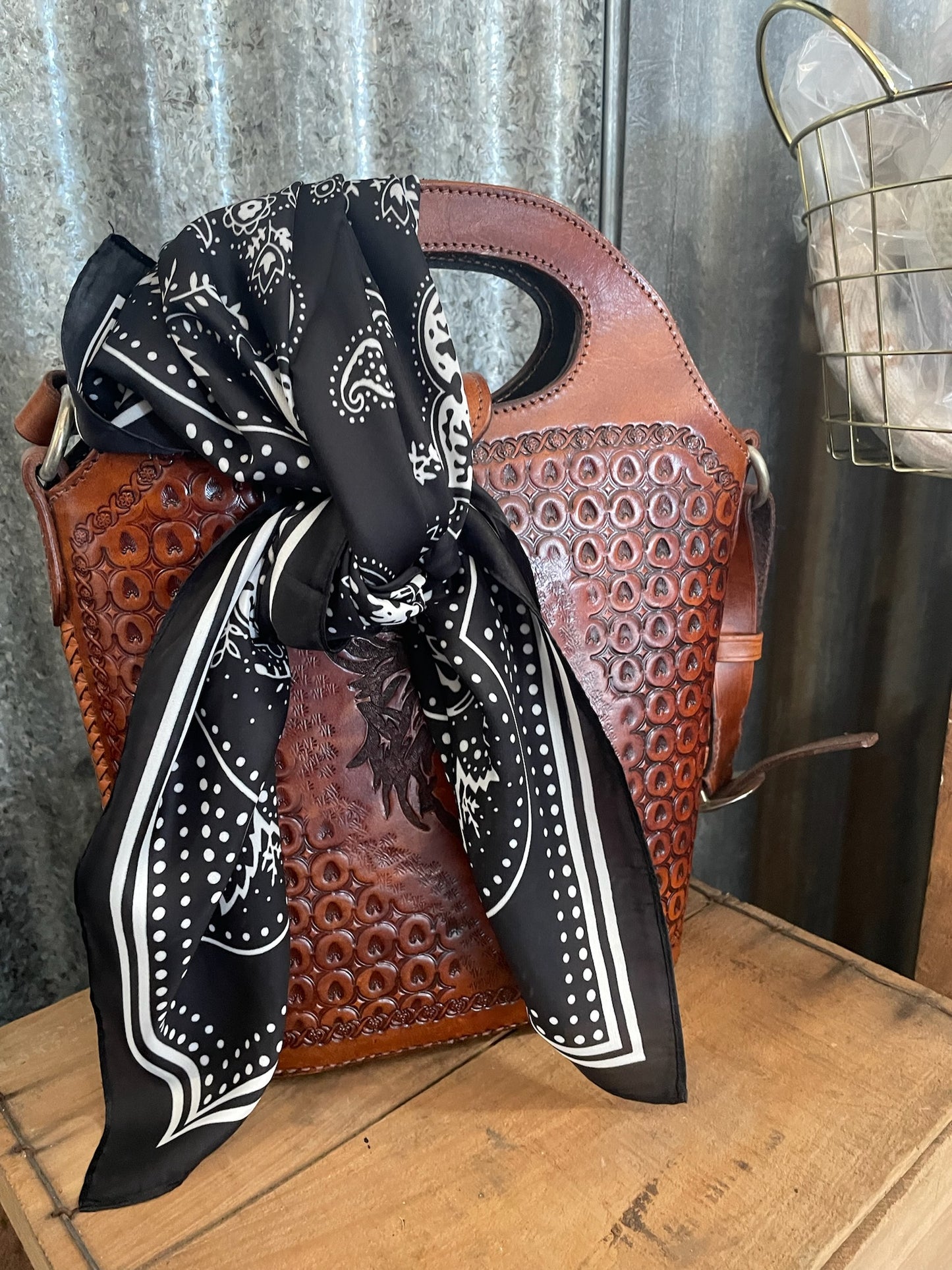 Black & White Paisley Wild Rag