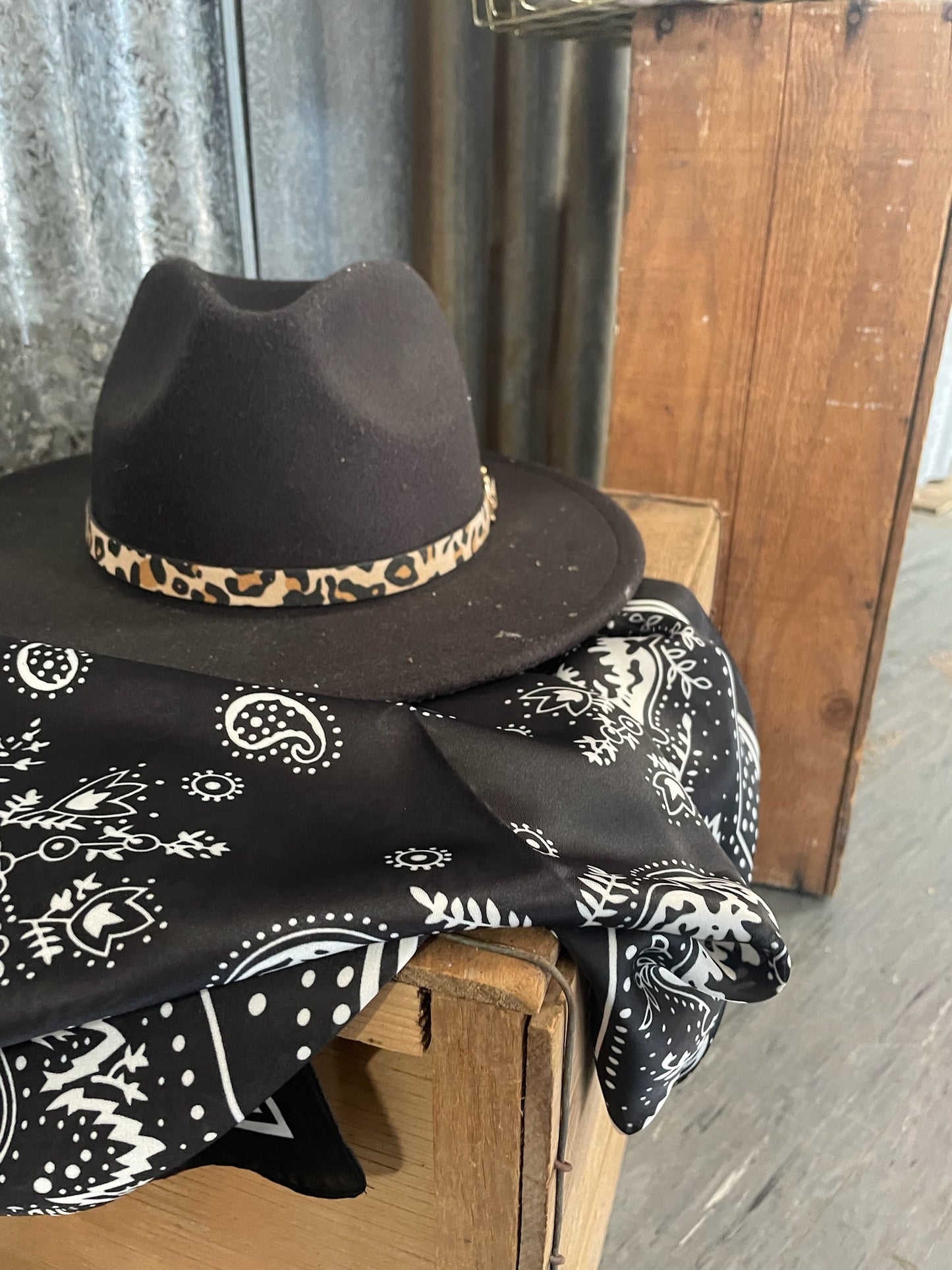 Black & White Paisley Wild Rag