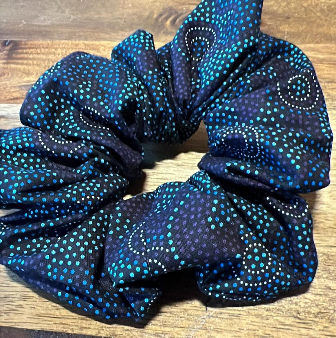 Blue dot design Scrunchie