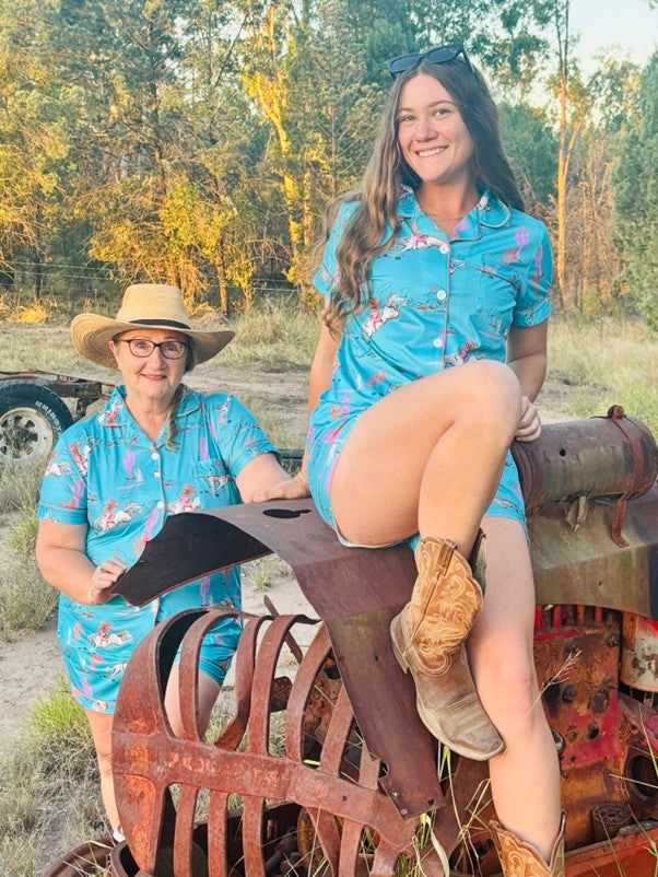 Blue Buckjumper Pajama Set