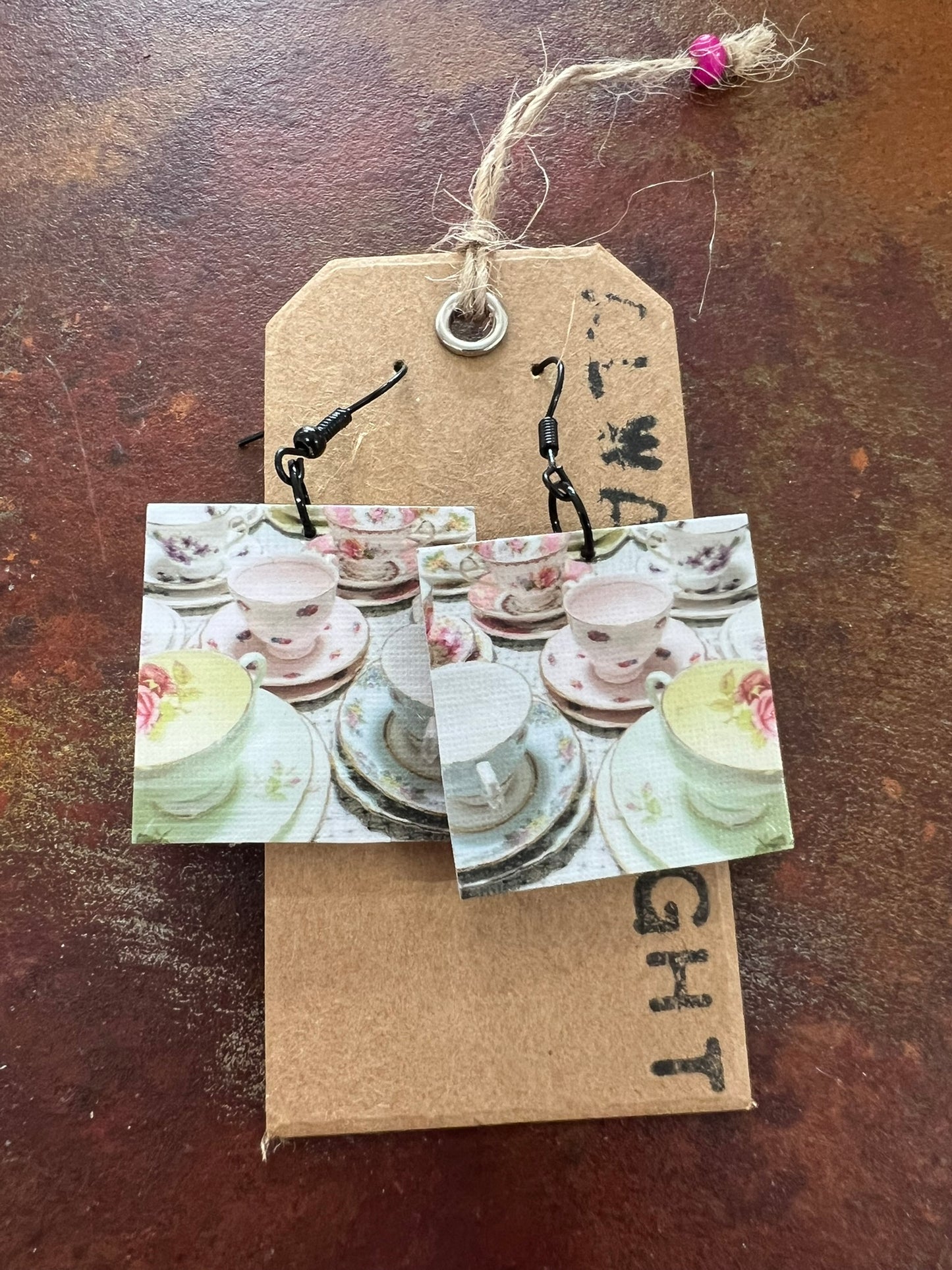 Crazy Tea Set Earrings (3x3cm)
