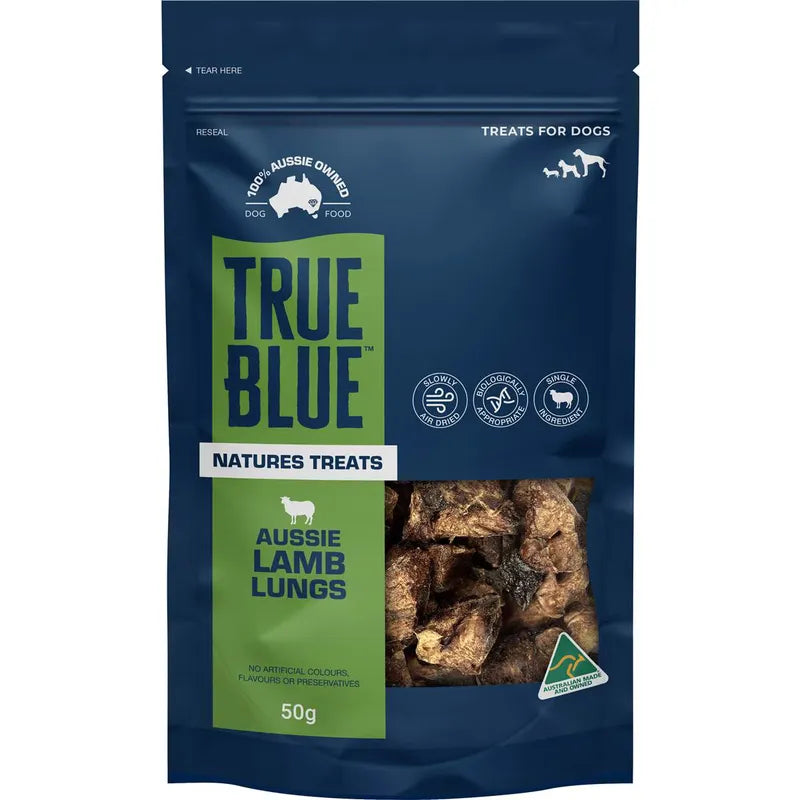 True Blue Aussie Lamb Lung Dog Treats 50gm