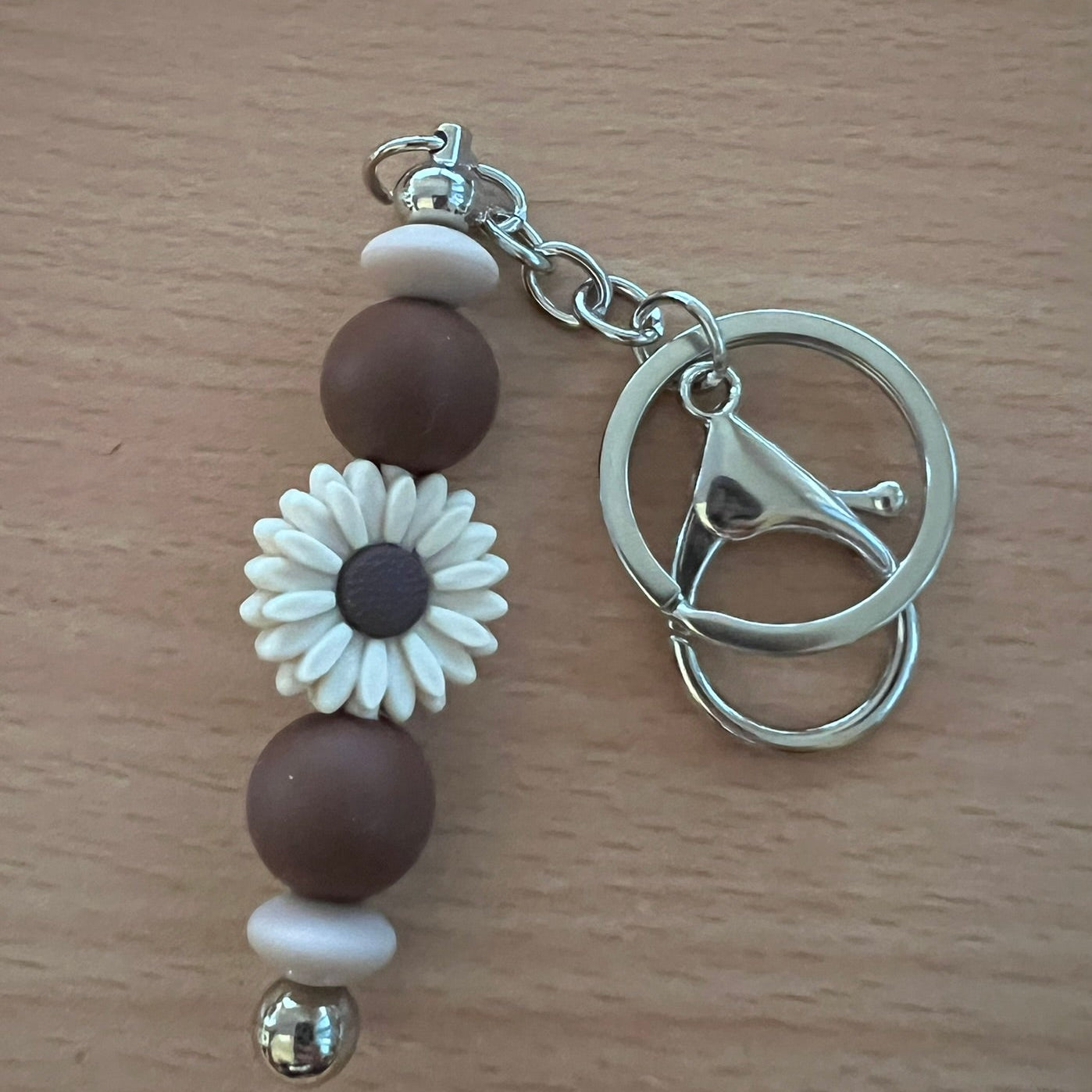 Beaded Keyring - Dusty Sunflower