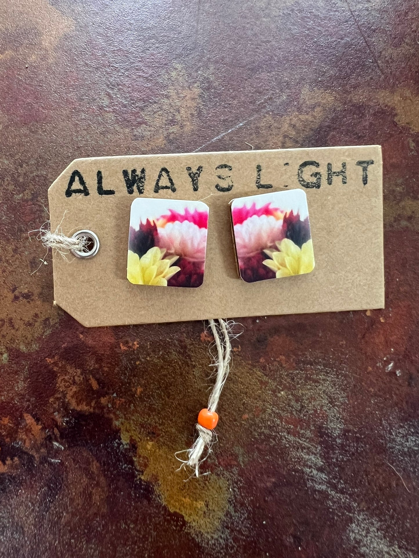 Ebony's Flowers Stud Earrings