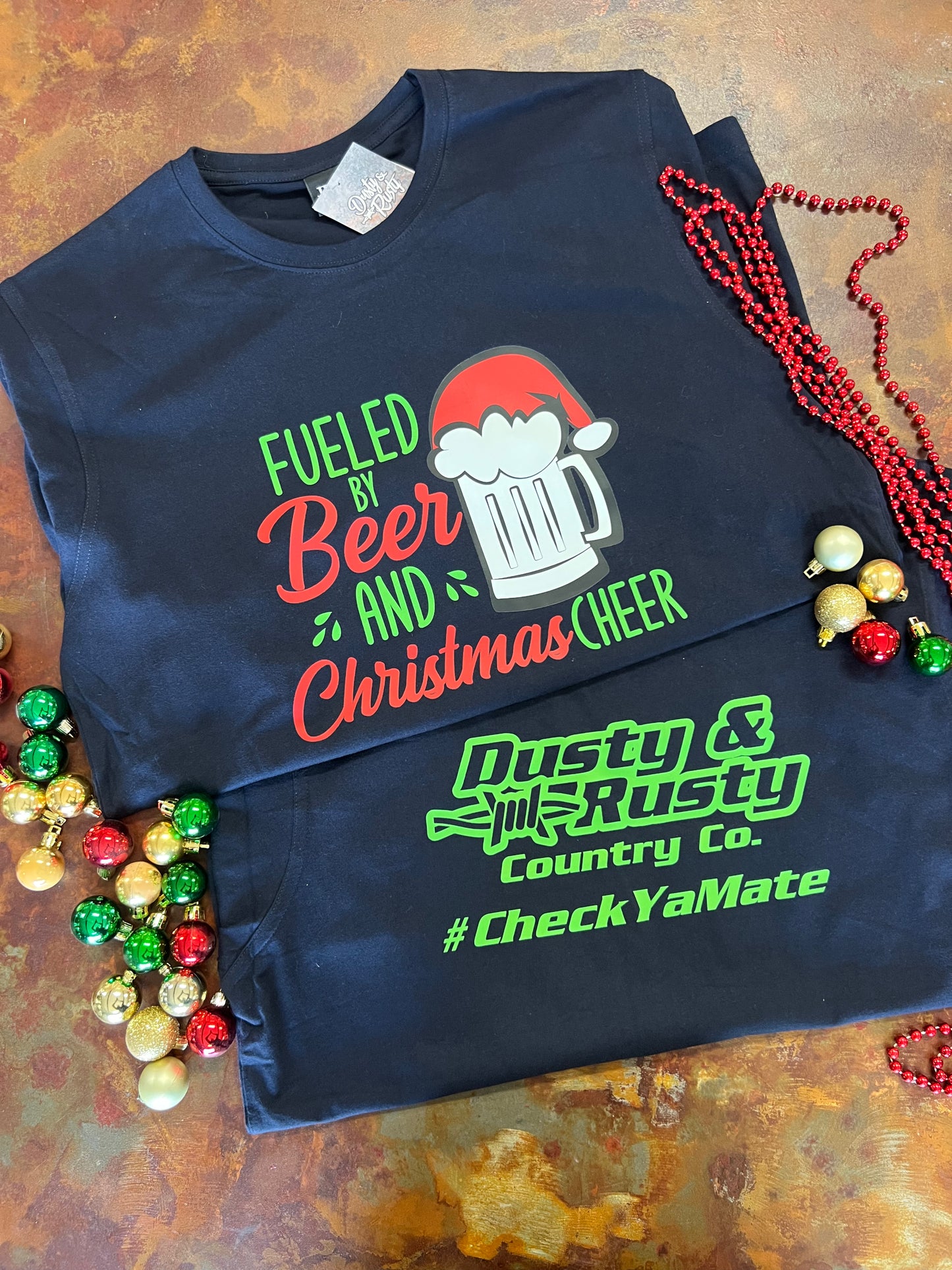 Fueled by Beer & Christmas Cheer Tee