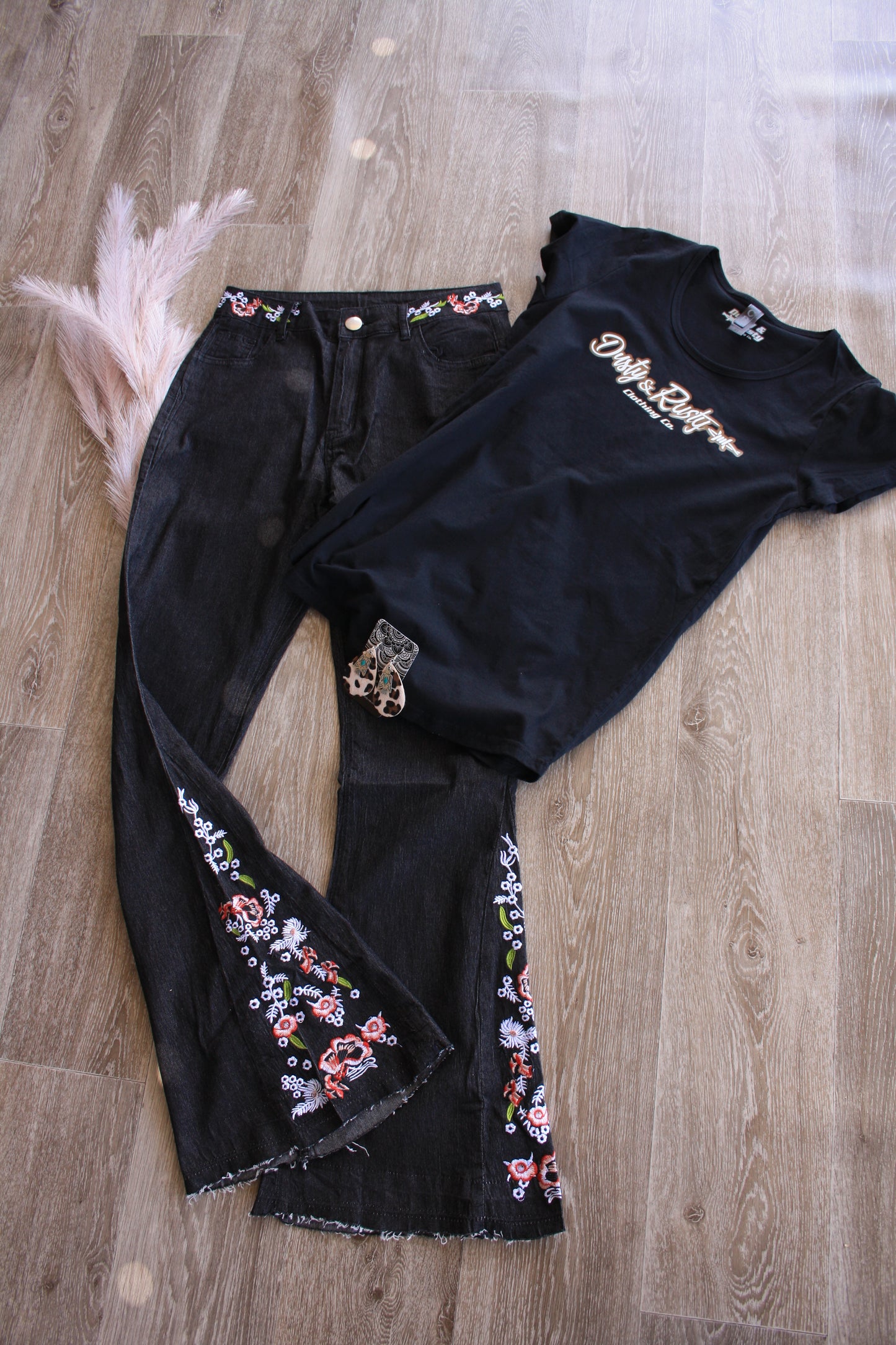 Black & Brown Ladies Logo Tee