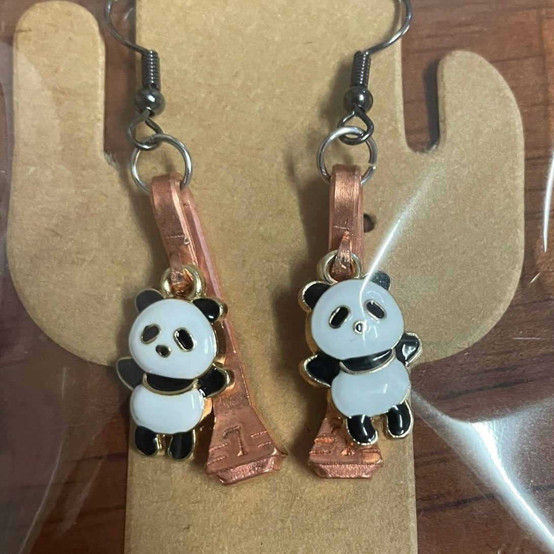 Horse Shoe nail Earrings with Charms