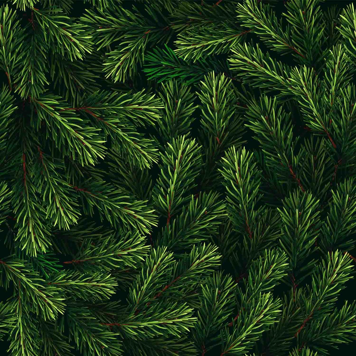 Santa in Oz -Pine Leaves - Fat Quarter