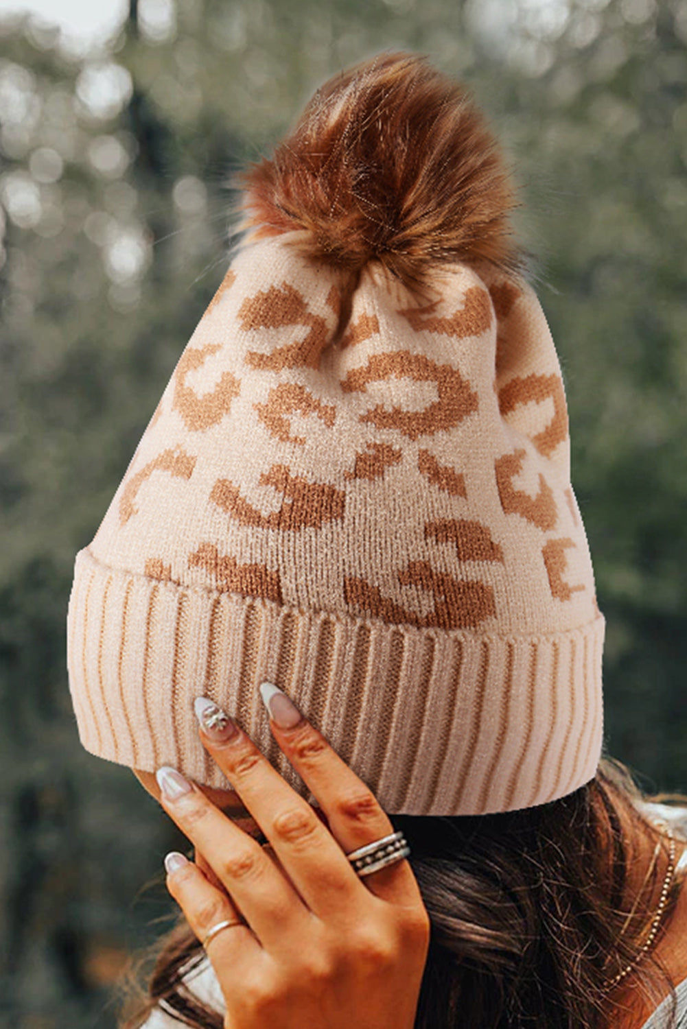 Leopard Knit Beanie