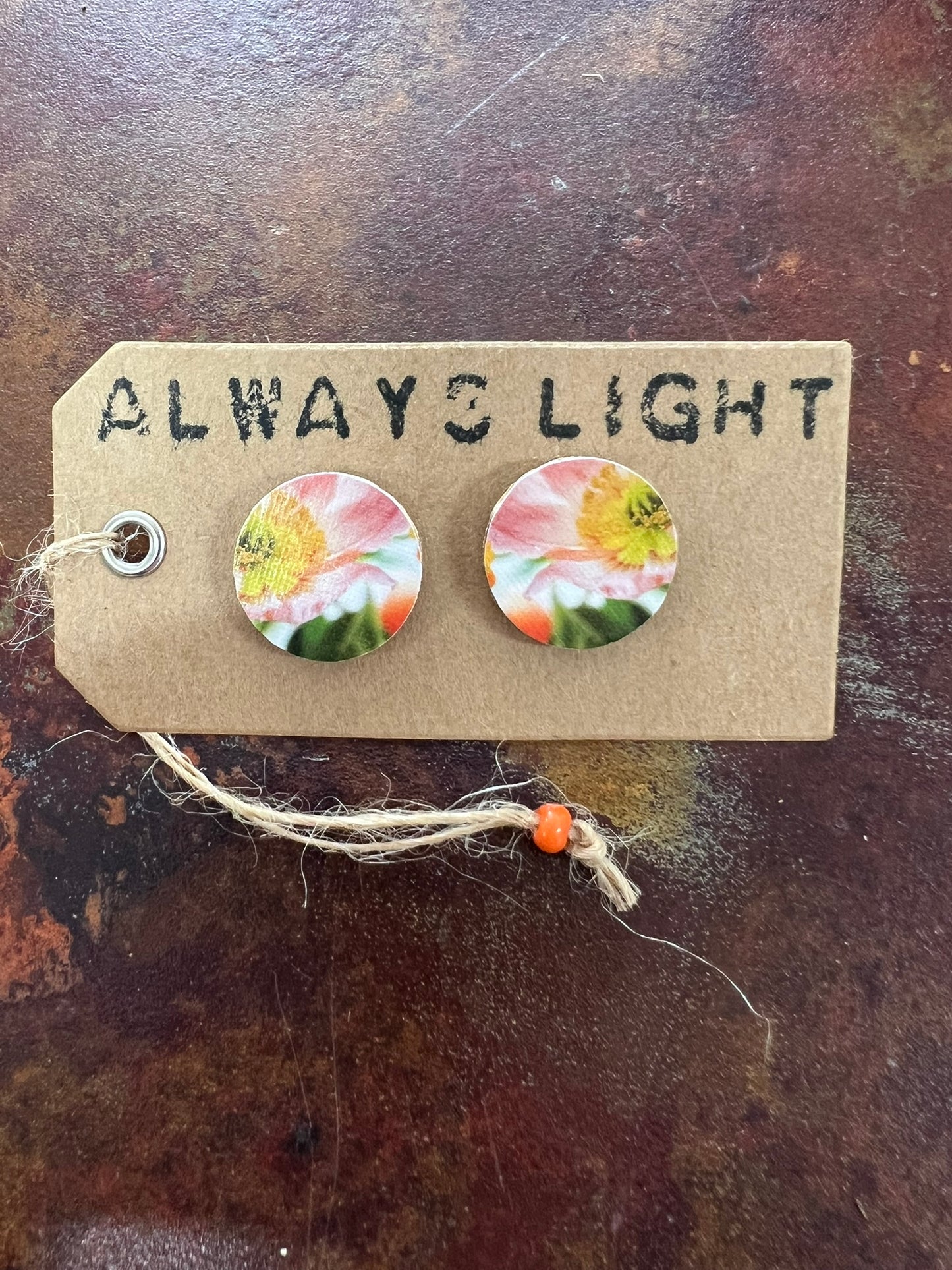 Pink Poppy Earrings