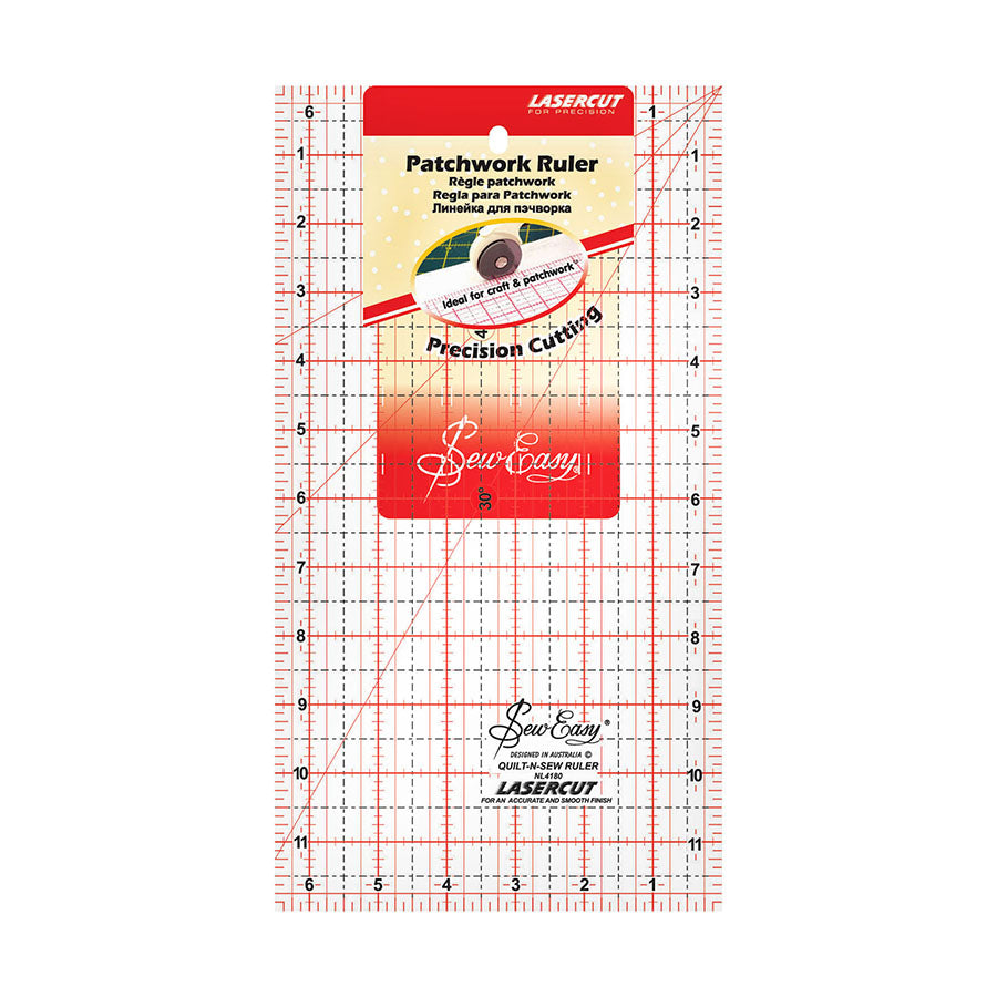 SEW EASY HANGSELL RULER QUILTERS 12IN X 6.5IN