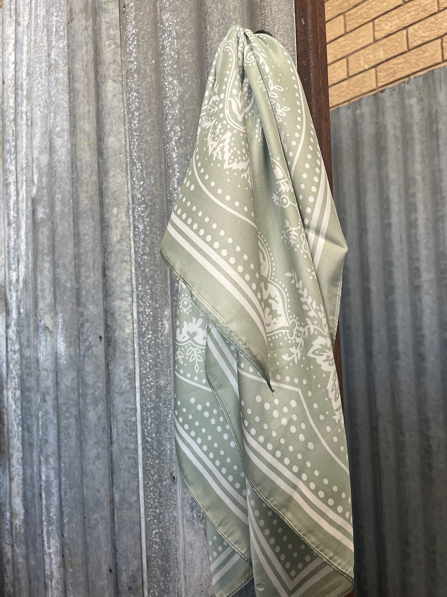 Sage Paisley Wild Rag