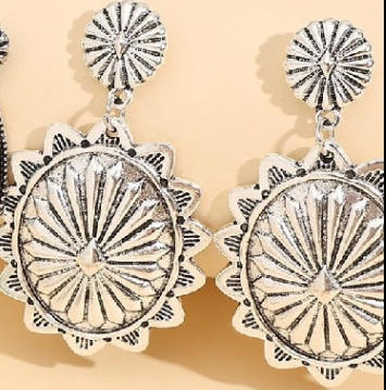 Concho Drop Earrings