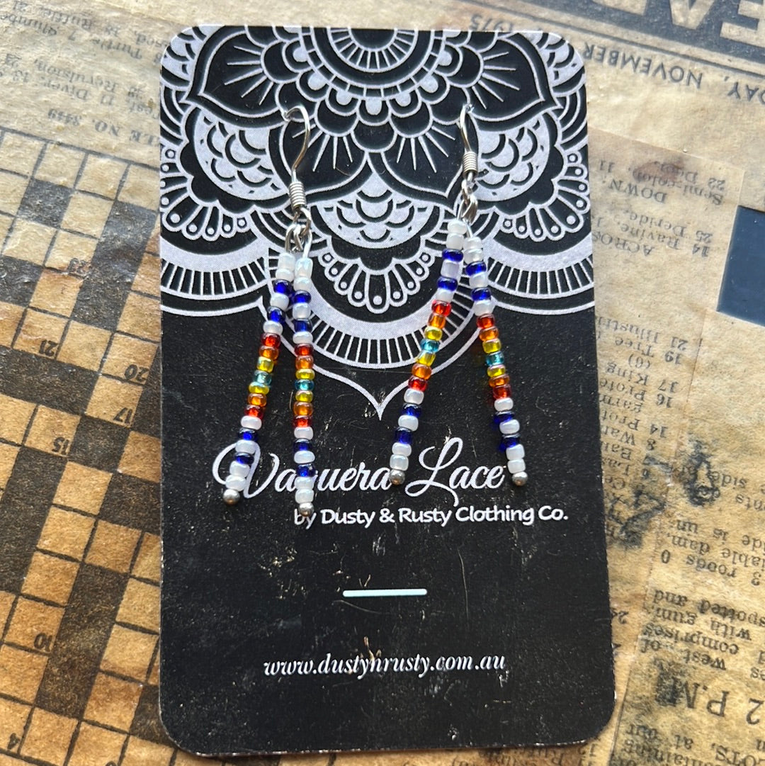 Beaded drop earrings - 022