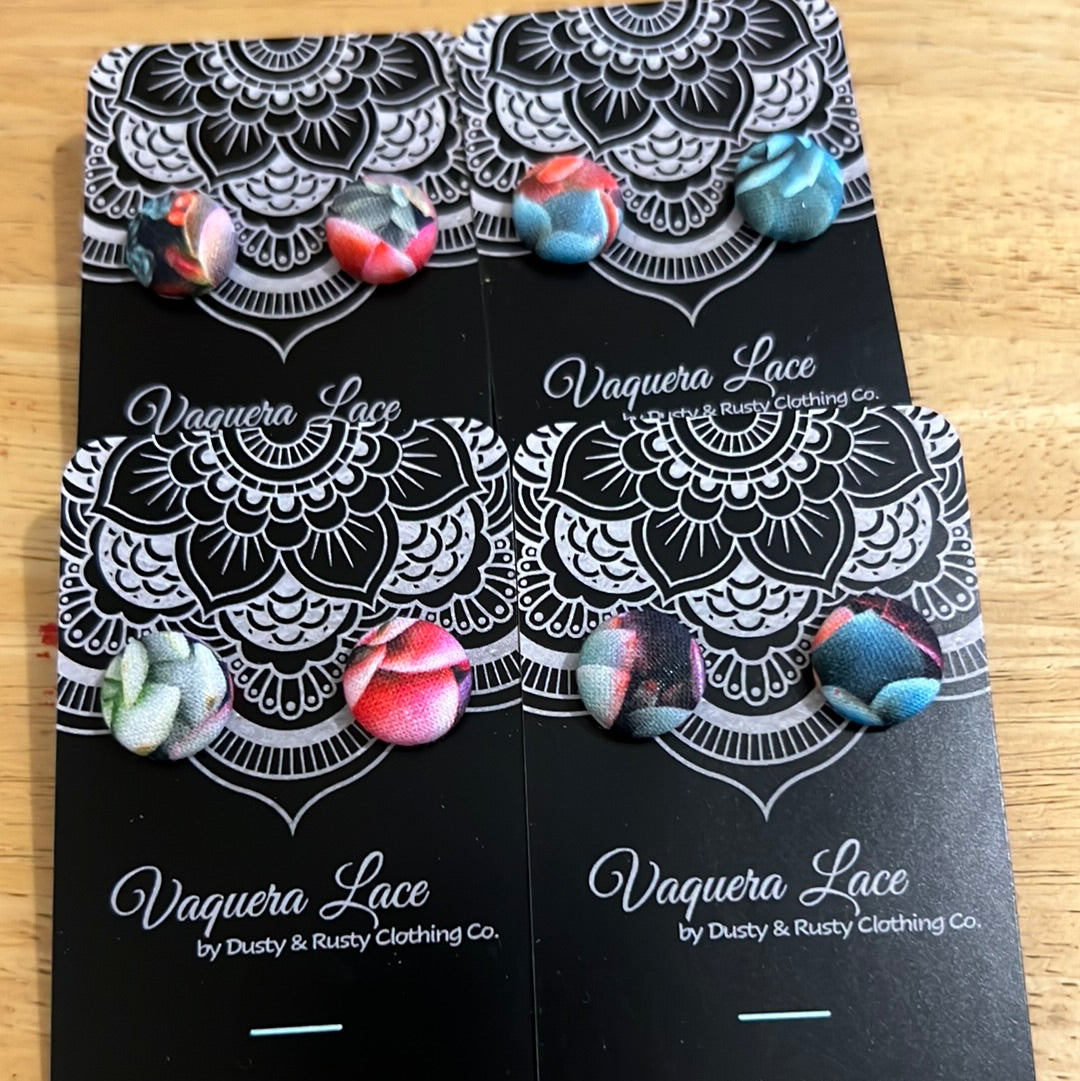 Small succulent stud earrings- 052