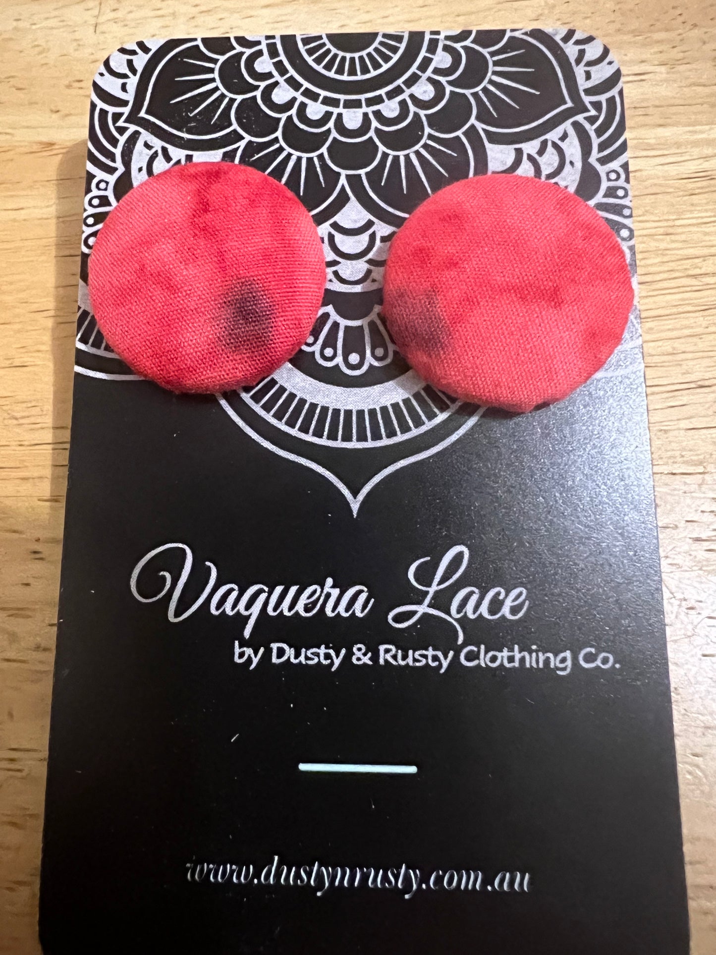 Mottled stud earrings - large - 042