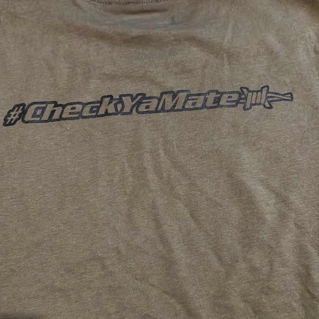 Army Green & Black Logo Tee