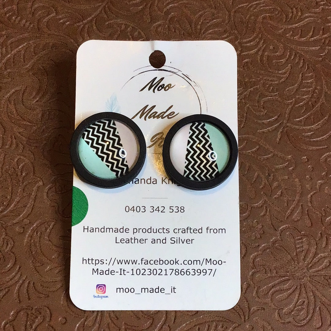Geometric & Timber earrings -M008