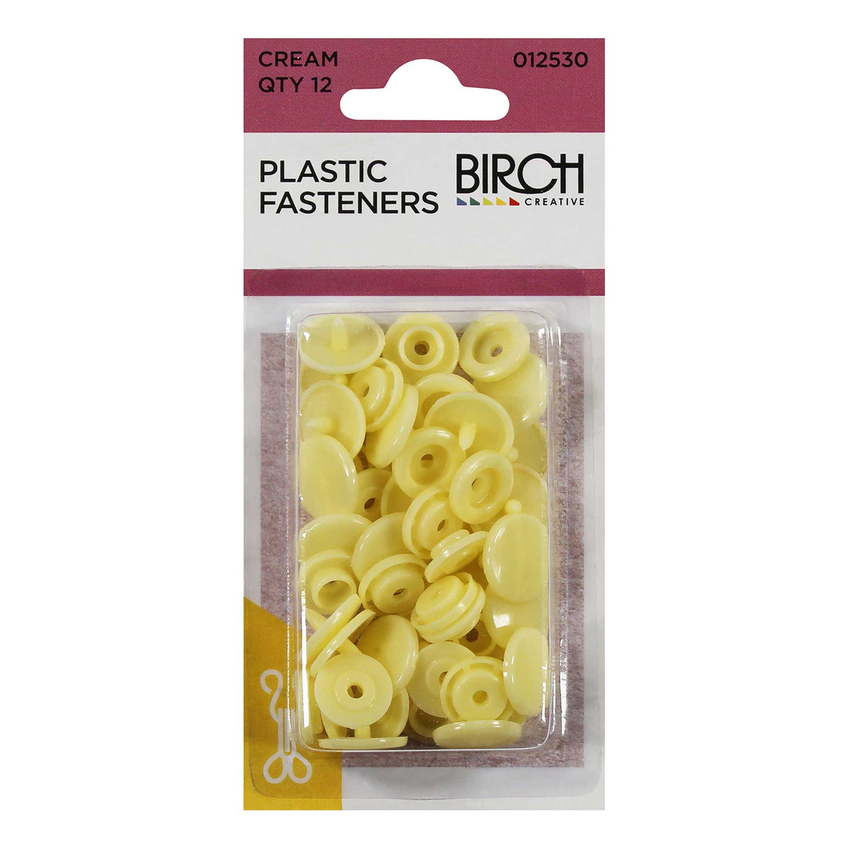 Plastic Fasteners - Cream