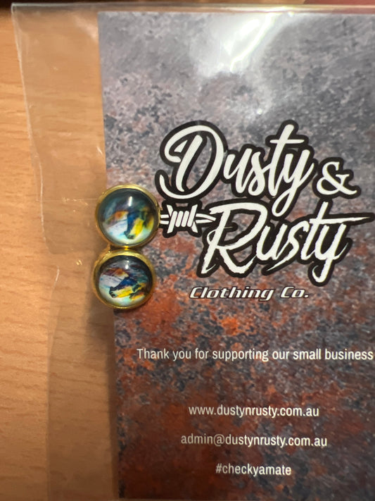 Rainbow Pony Clip-on Earrings