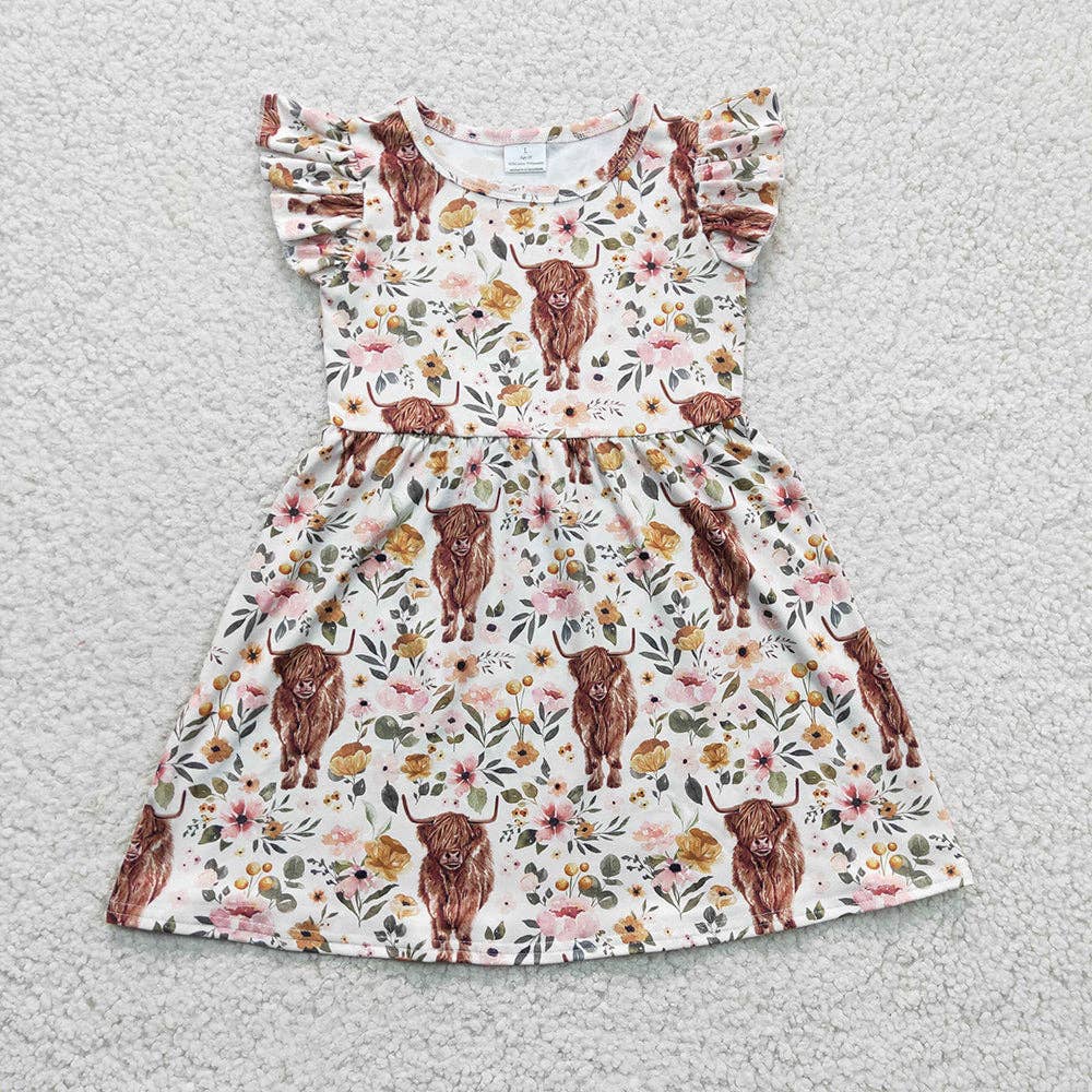 Baby Girls Western Highland Cow Dress