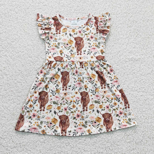Baby Girls Western Highland Cow Dress