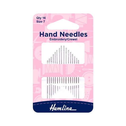 Hemline Hand Needles - Embroidery / Crewel - Size 7