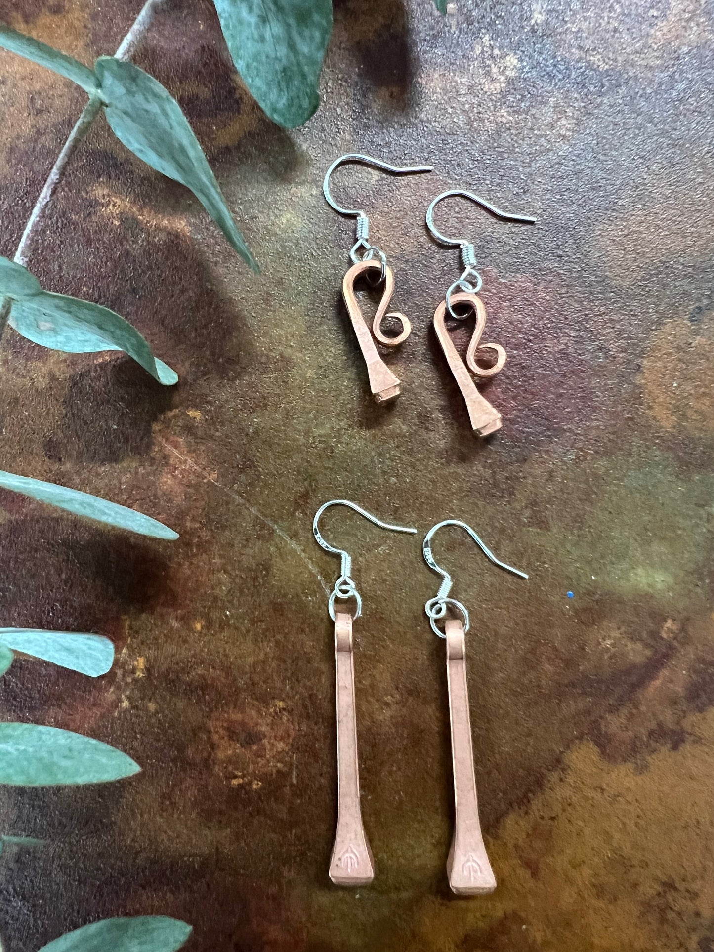Horse Shoe Nail Earrings - Medium