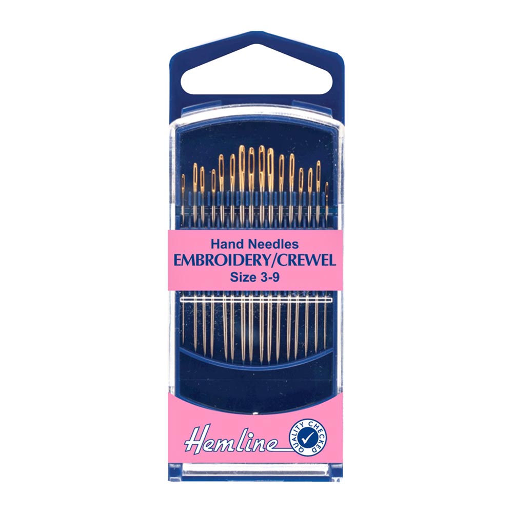 Hemline Gold Hand Needles - Embroidery / Crewel - Size 3-9