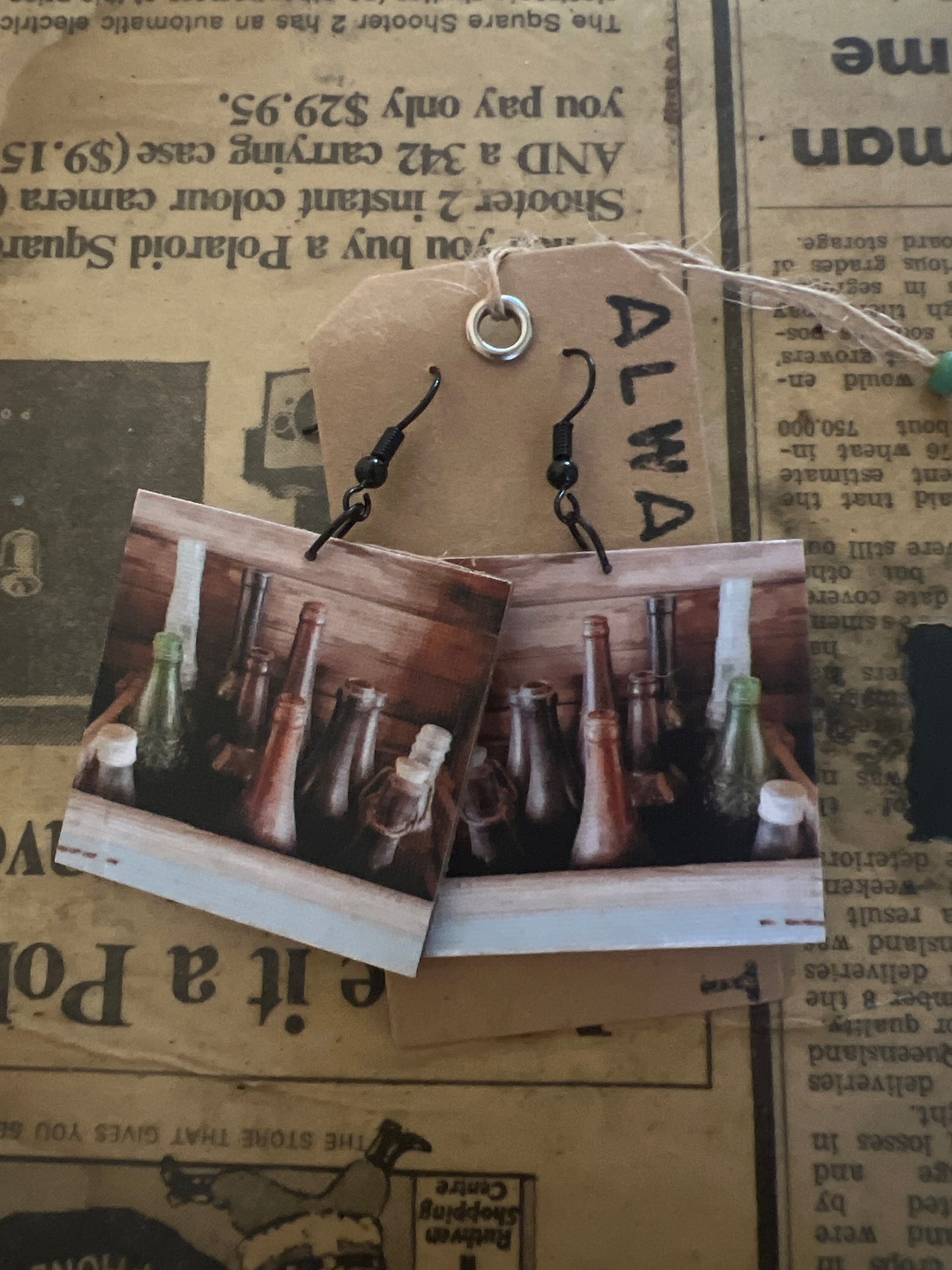 Bill’s Bottles Earrings (4x4cm)