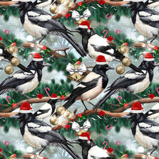 Festive Friends - Magpies - Fat Quarter