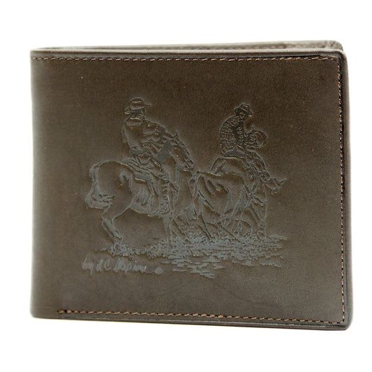 Team Roping - Bi-Fold - Dark Brown Leather Wallet