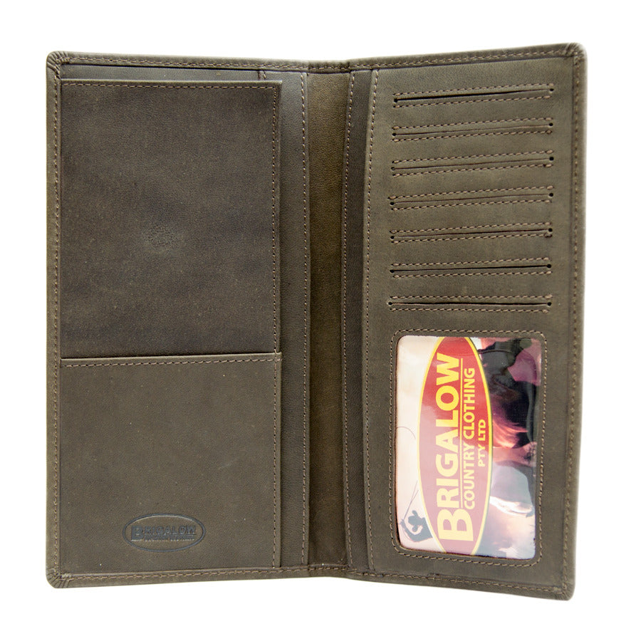 Dark Brown Leather Rodeo Brand - Old School Wallet