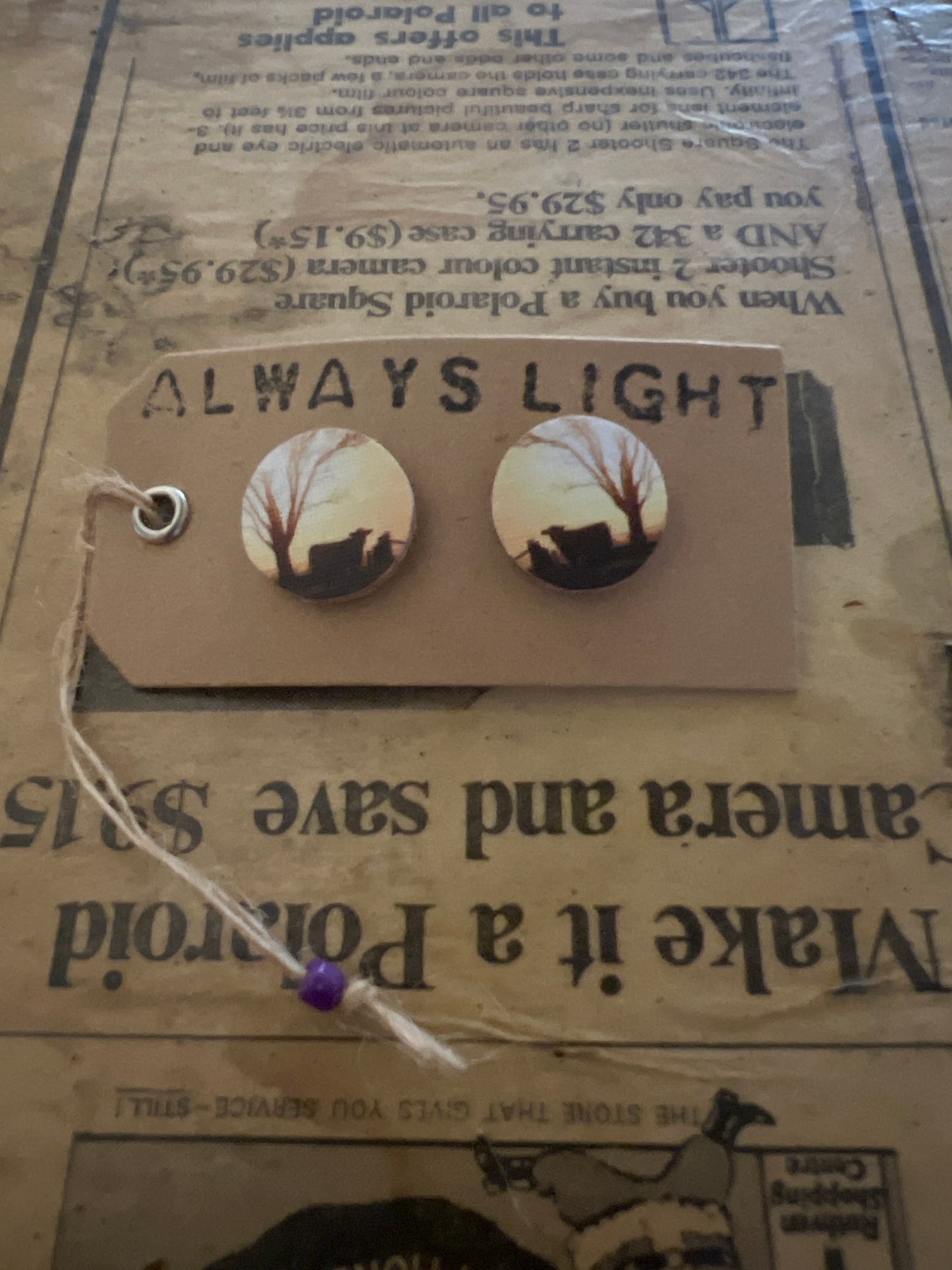Steer Earrings (2cm round)