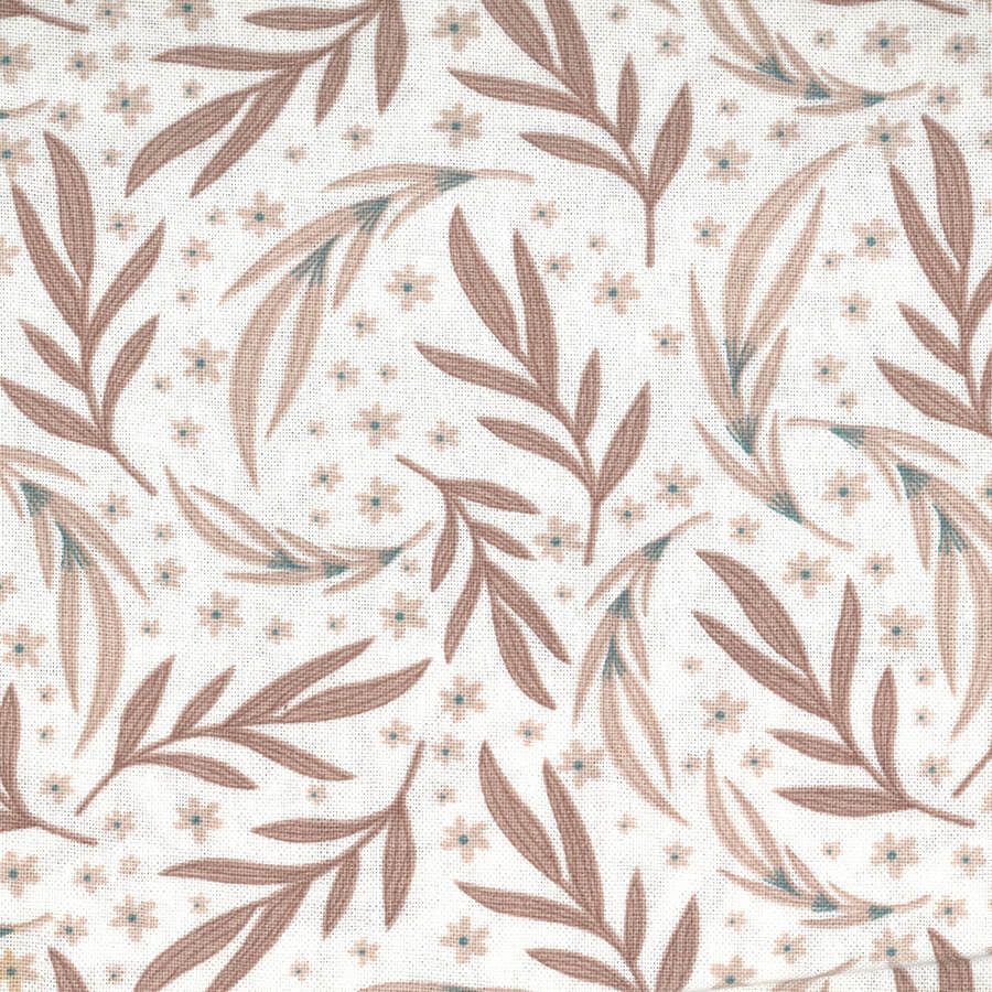 Rusty Reverse Freehand Birds - Leaves Reverse - Fat Quarter – Dusty & Rusty Country Co
