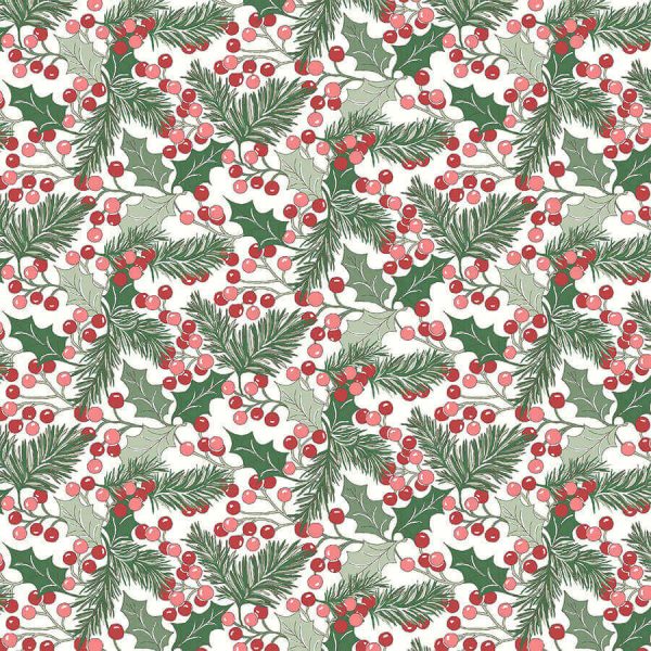 Woodland Christmas Winterberry Holly - Fat Quarter