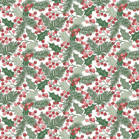 Woodland Christmas Winterberry Holly - Fat Quarter