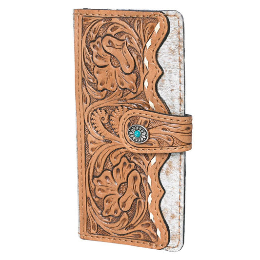 Tooled Leather & Hide Wallet
