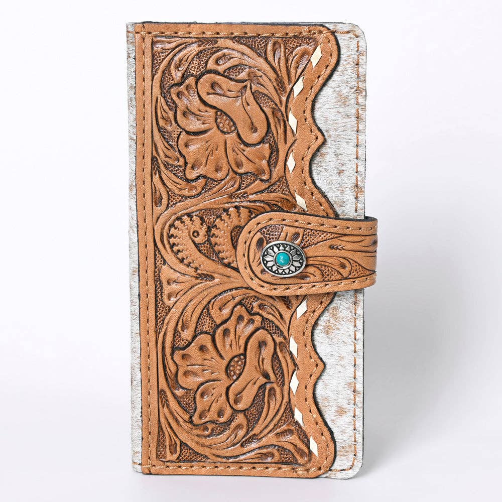 Tooled Leather & Hide Wallet