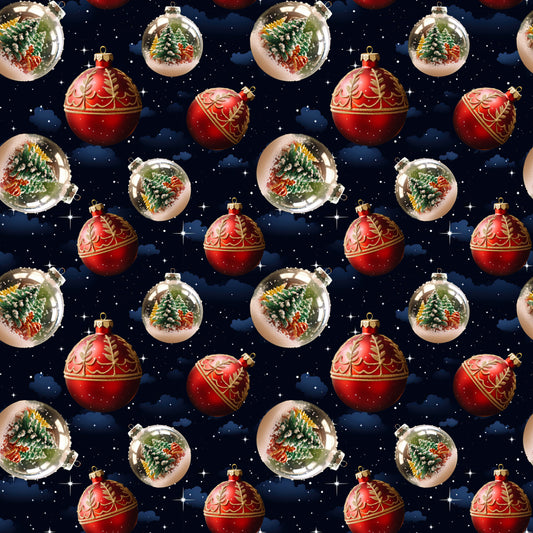 Santa in Oz - Baubles - Fat Quarter