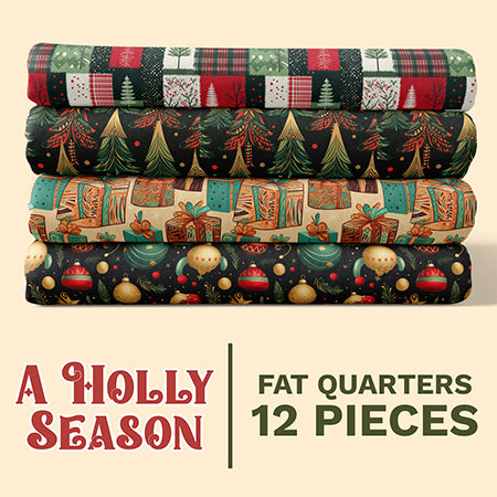 A Holly Season Fat Quarter Pk 12