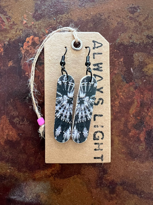 Black Tie Dye Earrings